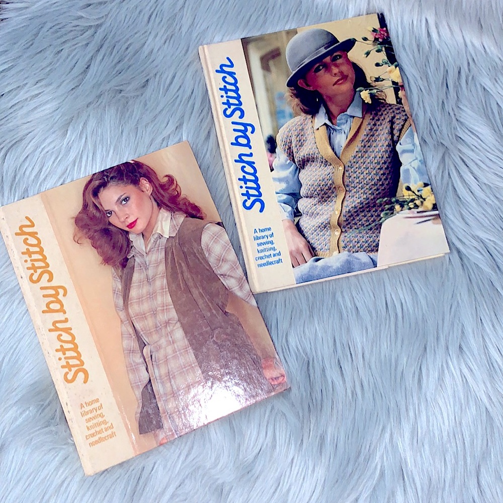 Antique 2 Books “Stitch By Stitch” Vol 1 & 2 Step by Step Courses DIY Projects